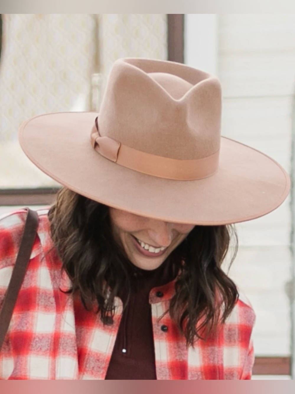 Lack Of Color Sz S (55 cm) 4” Rim Rancher Felt Fedora in Camel 100% Wool